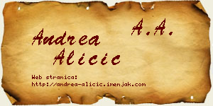 Andrea Aličić vizit kartica